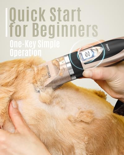 oneisall Dog Shaver Clippers Low Noise Rechargeable Cordless Electric Quiet Hair Clippers Set for Dogs Cats Pets - DSP Warehouse