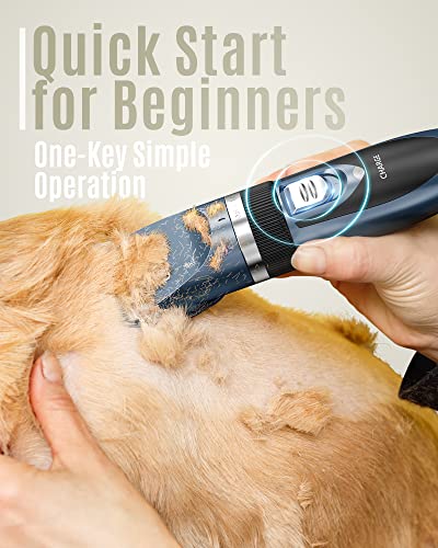 oneisall Dog Shaver Clippers Low Noise Rechargeable Cordless Electric Quiet Hair Clippers Set for Dogs Cats Pets - DSP Warehouse