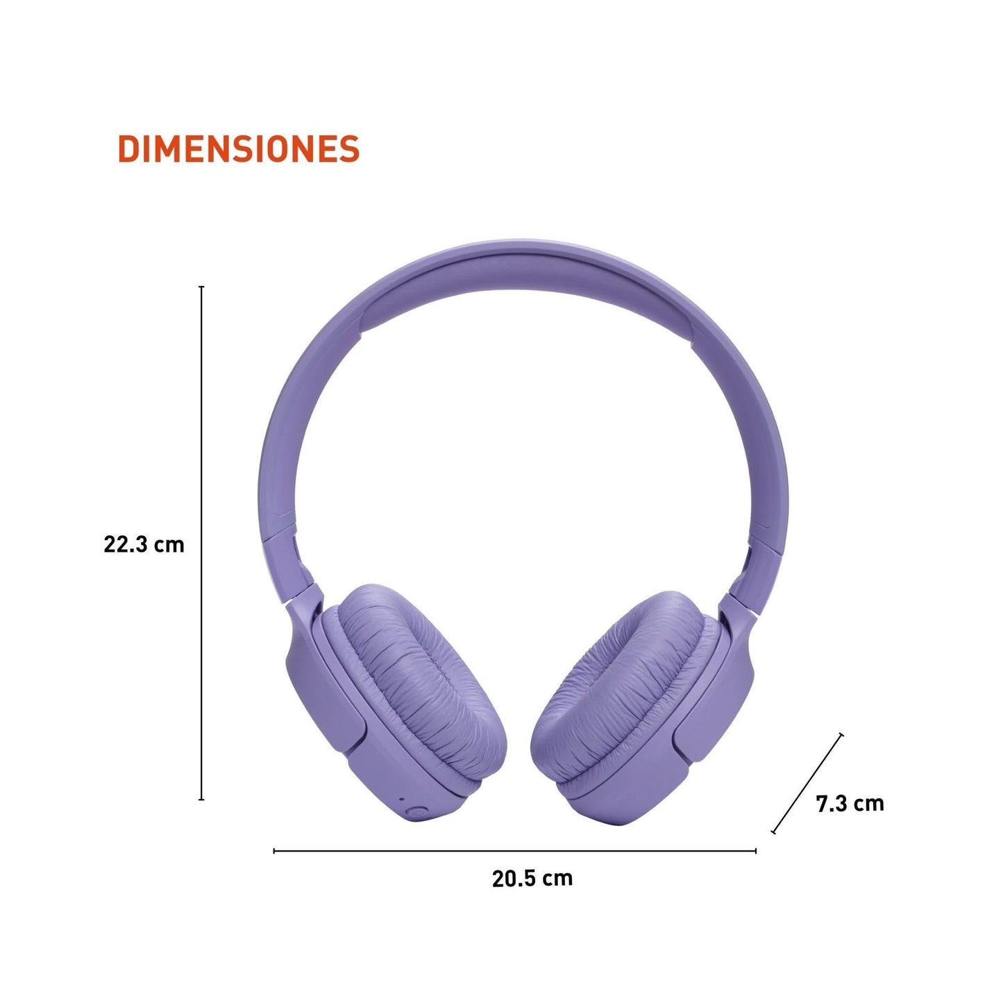 JBL Tune 520BT - Wireless On-Ear Headphones, Up to 57H Battery Life and Speed Charge, Lightweight, Comfortable and Foldable Design, Hands-Free Calls with Voice Aware (Purple) - DSP Warehouse