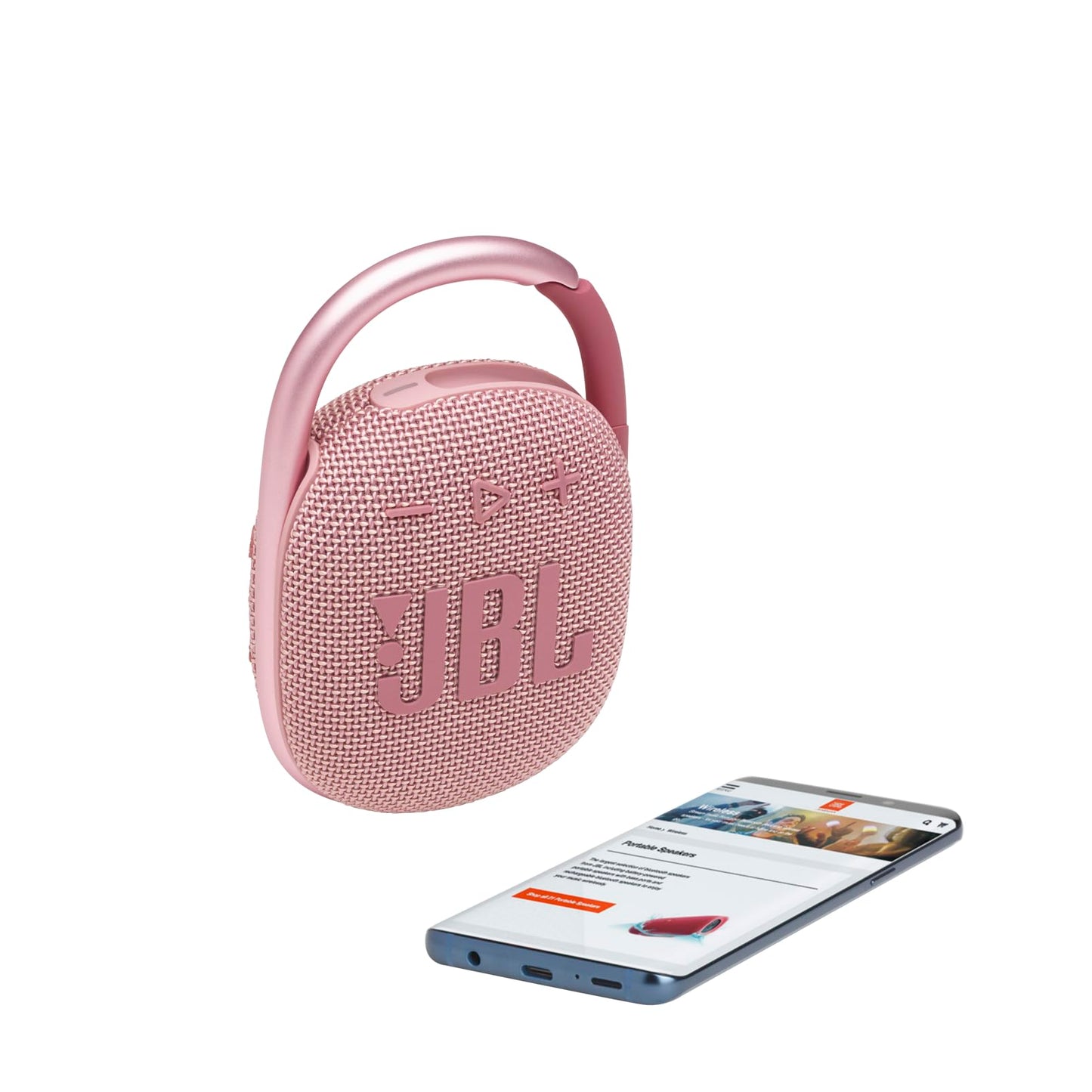 JBL Clip 4 - Portable Mini Bluetooth Speaker, big audio and punchy bass, integrated carabiner, IP67 waterproof and dustproof, 10 hours of playtime, speaker for home, outdoor and travel (Red)