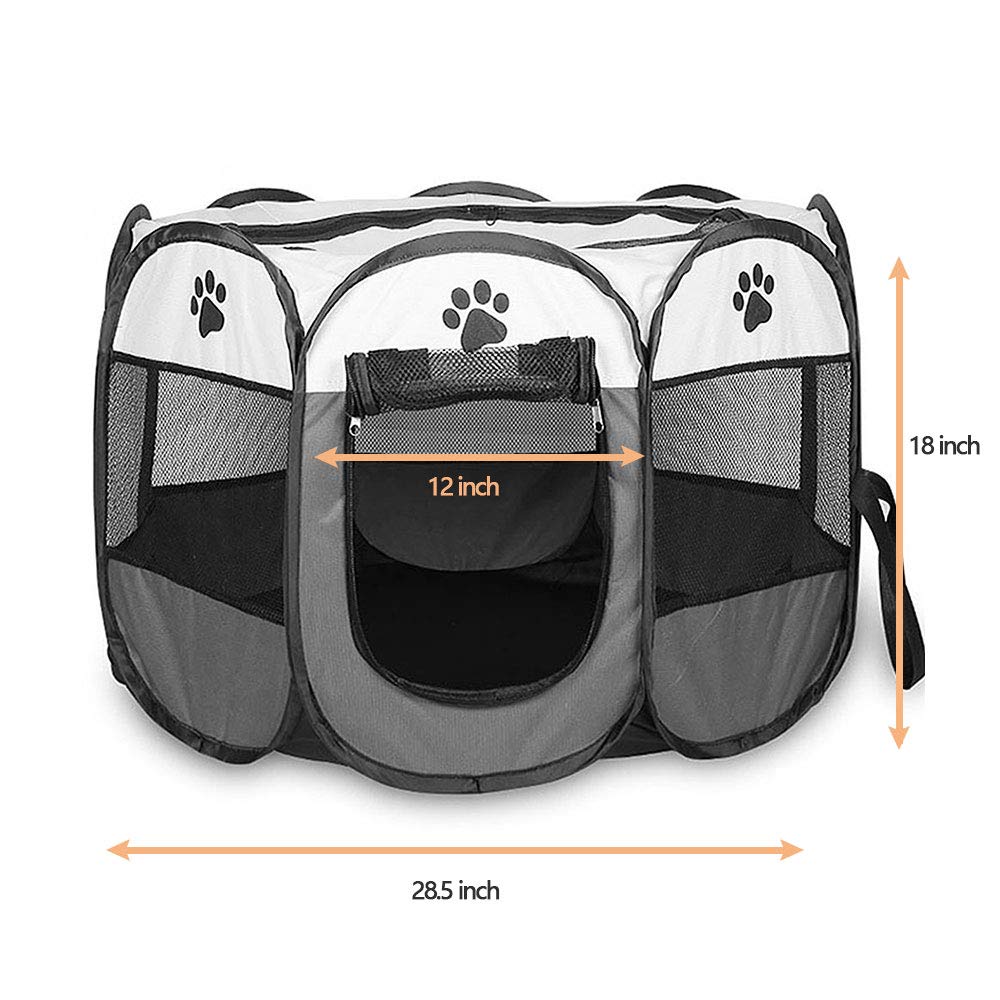 Portable Pet Playpen, Dog Playpen Foldable Pet Exercise Kennel Pen Tents Dog House Playground for Cat/Puppy Dog Indoor Outdoor Travel Use