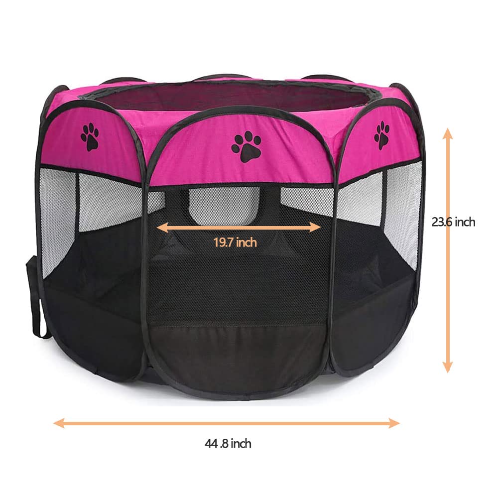 Portable Pet Playpen, Dog Playpen Foldable Pet Exercise Kennel Pen Tents Dog House Playground for Cat/Puppy Dog Indoor Outdoor Travel Use