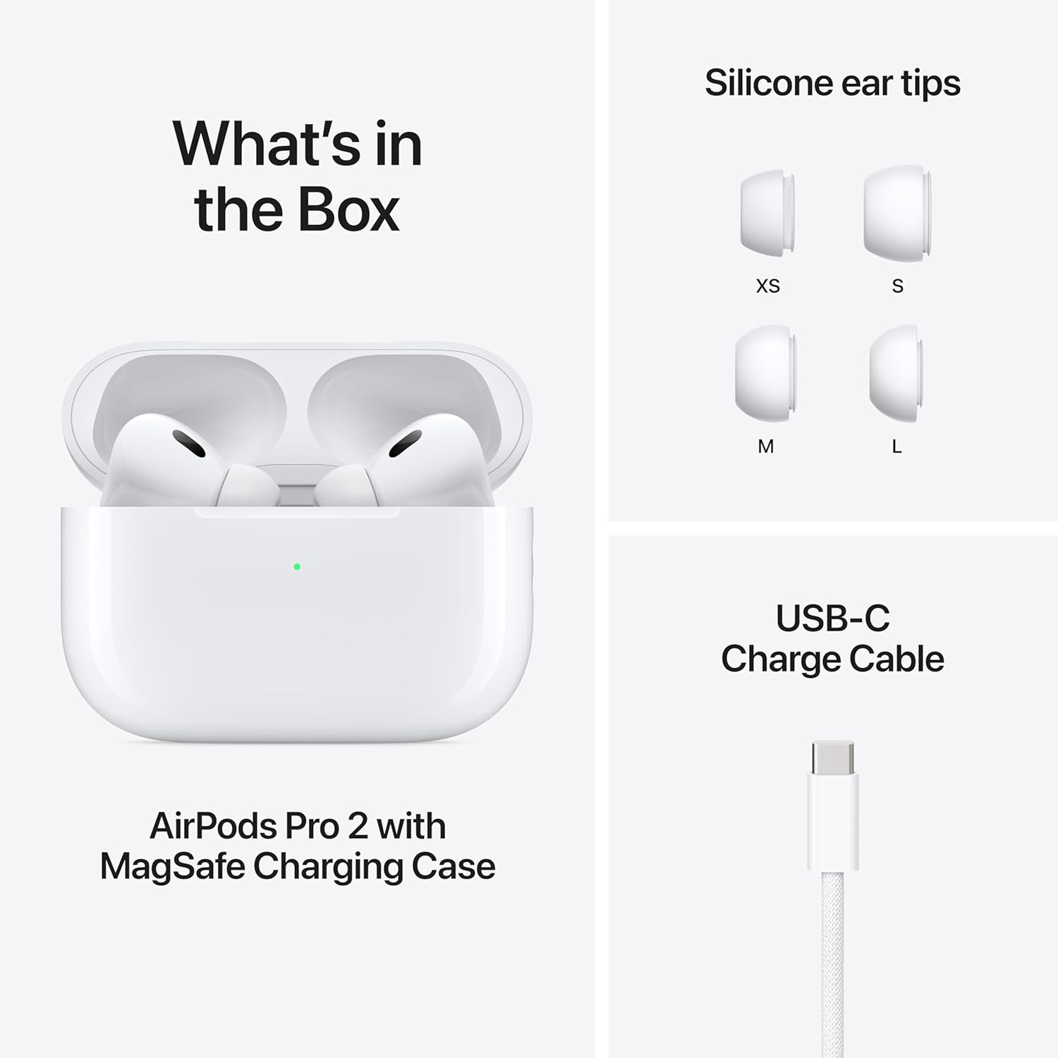 Apple AirPods Pro 2 Wireless Earbuds, Bluetooth Headphones, Active Noise Cancellation, Hearing Aid Feature, Transparency, Personalized Spatial Audio, High-Fidelity Sound, H2 Chip, USB-C Charging - DSP Warehouse