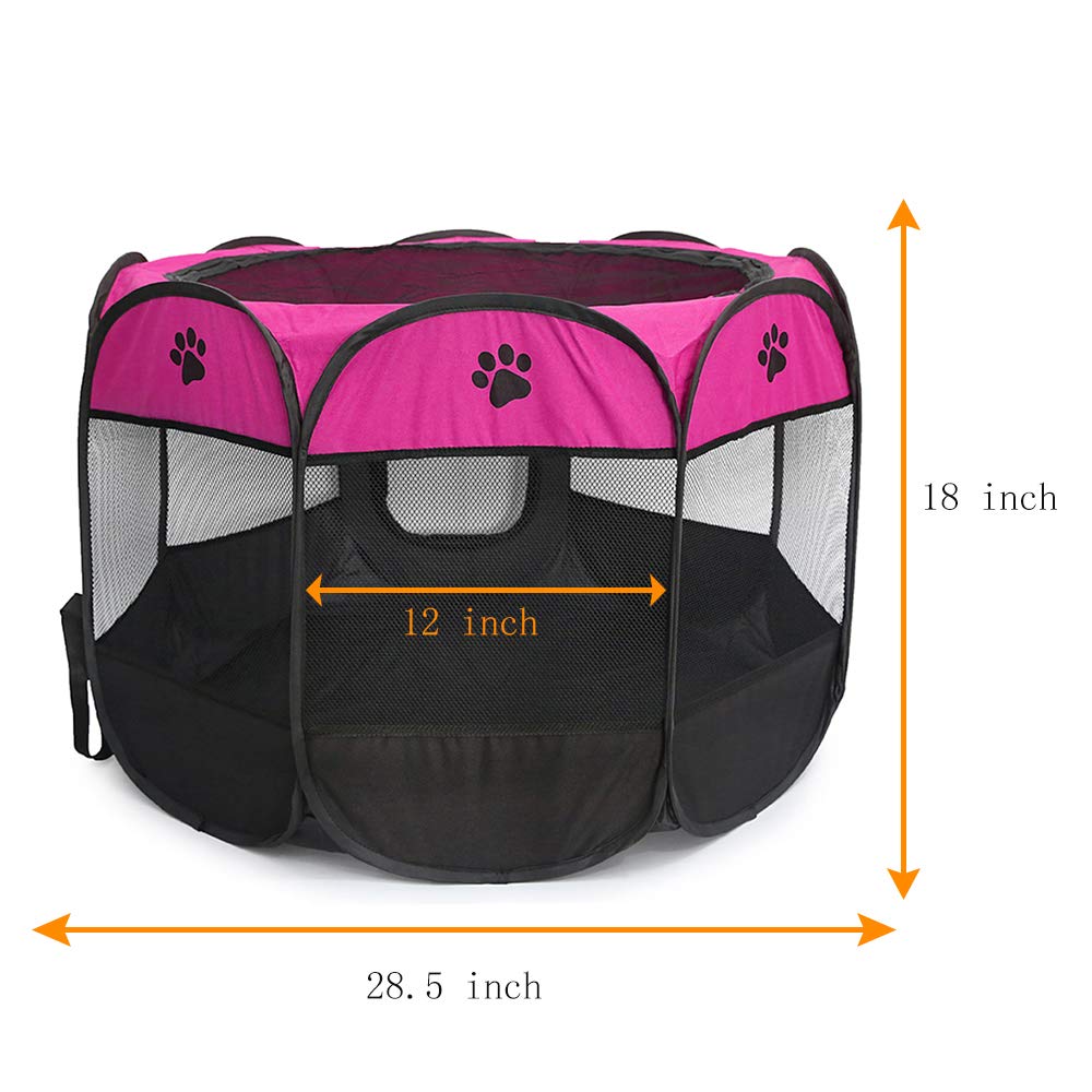 Portable Pet Playpen, Dog Playpen Foldable Pet Exercise Kennel Pen Tents Dog House Playground for Cat/Puppy Dog Indoor Outdoor Travel Use