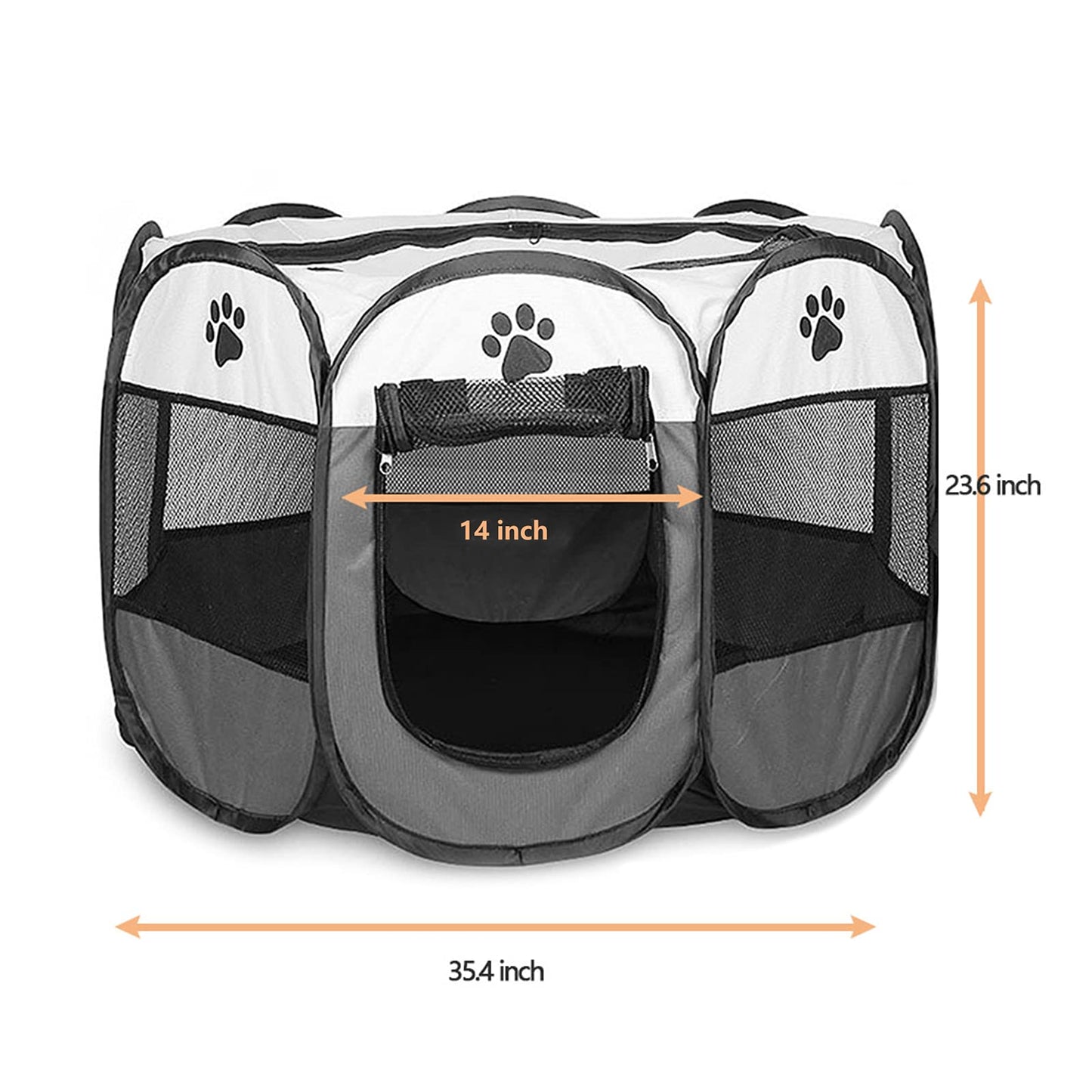 Portable Pet Playpen, Dog Playpen Foldable Pet Exercise Kennel Pen Tents Dog House Playground for Cat/Puppy Dog Indoor Outdoor Travel Use