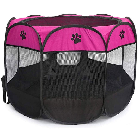 Portable Pet Playpen, Dog Playpen Foldable Pet Exercise Kennel Pen Tents Dog House Playground for Cat/Puppy Dog Indoor Outdoor Travel Use