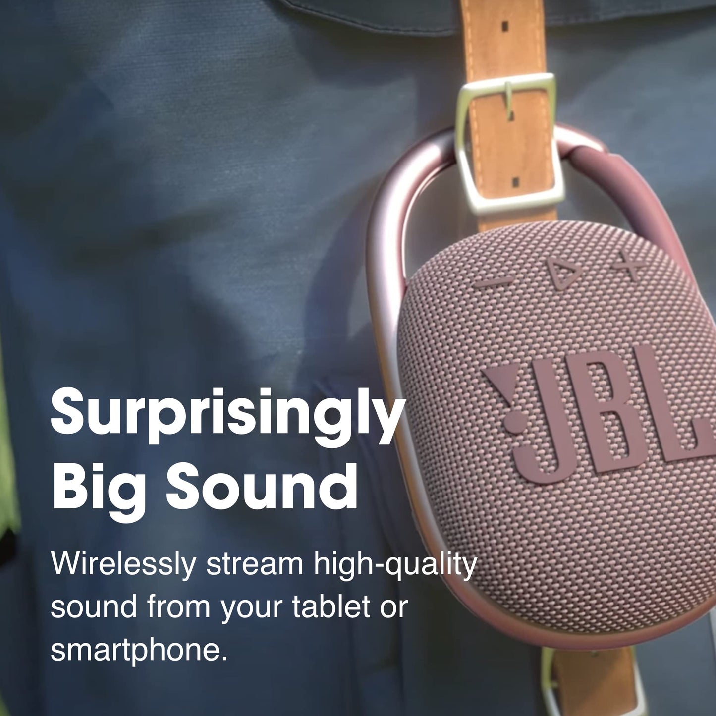 JBL Clip 4 - Portable Mini Bluetooth Speaker, big audio and punchy bass, integrated carabiner, IP67 waterproof and dustproof, 10 hours of playtime, speaker for home, outdoor and travel (Red)