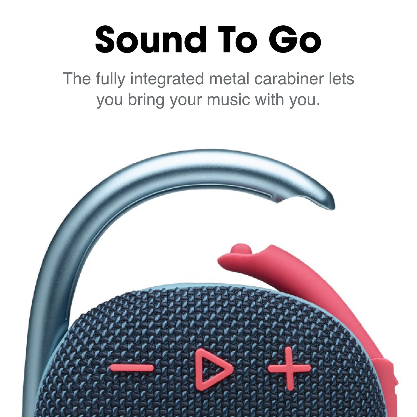 JBL Clip 4 - Portable Mini Bluetooth Speaker, big audio and punchy bass, integrated carabiner, IP67 waterproof and dustproof, 10 hours of playtime, speaker for home, outdoor and travel (Red)